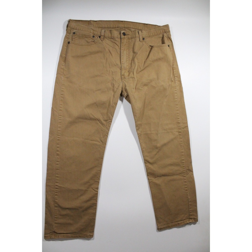 Levis 505 Pants Mens 40x28 (Tag 40x30) Brown Straight Leg Regular Fit Denim Jean
